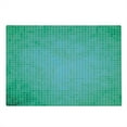 thumbnail image 2 of Teal Cutting Board, Square Pixel Like Mosaic Pattern Simplistic Modern Contemporary Design Illustration Print, Decorative Tempered Glass Cutting and Serving Board, Large Size, Green, by Ambesonne, 2 of 5