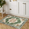 thumbnail image 5 of Tzou Area Rug 2x3 Vintage Retro Rug Indoor Door Mat Non Slip Carpet for Bathroom Entryway Bedroom, Dark Green, 5 of 8