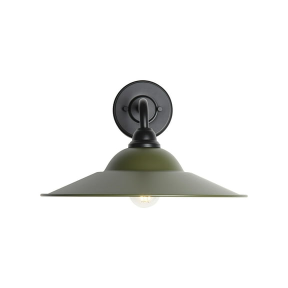Croma 15" Wall Sconce - Outdoor in Matte Black with Matte Pine Shade