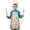 Easter and Chicks, variant on Easter and Carrots Bright Blue Pattern Youth Aprons, Adjustable Neck Strap Aprons for Teens' Cooking & Baking