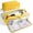 Yellow, variant on OCCOA Multi Layer Zippered Pencil Case with Elastic Straps Large Capacity Oxford Cloth Organizer for Pens Rulers Office Travel Stationery Storage, Black