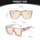 thumbnail image 2 of Gafas de sol personalizadas con montura cuadrada para uñas de arroz, gafas de sol de moda con montura grande, hechas de PC, 2 of 5