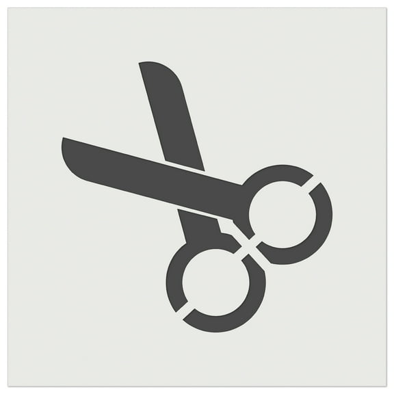 Scissors Symbol DIY Cookie Wall Craft Stencil - 5.5 Inch