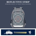 thumbnail image 5 of FORMRS Unisex School Backpack 17" Student Travel Bag with Laptop Compartment, Green Geometric Pattern, 5 of 7