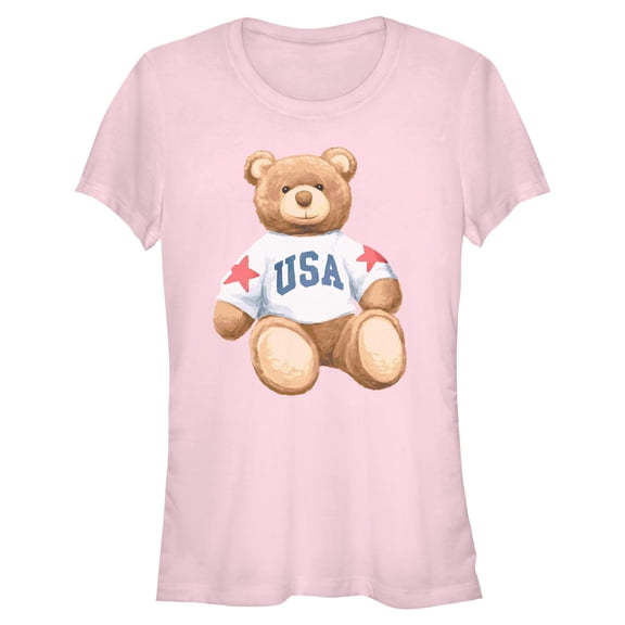 Juniors Lost Gods Patriotic USA Bear T Shirt