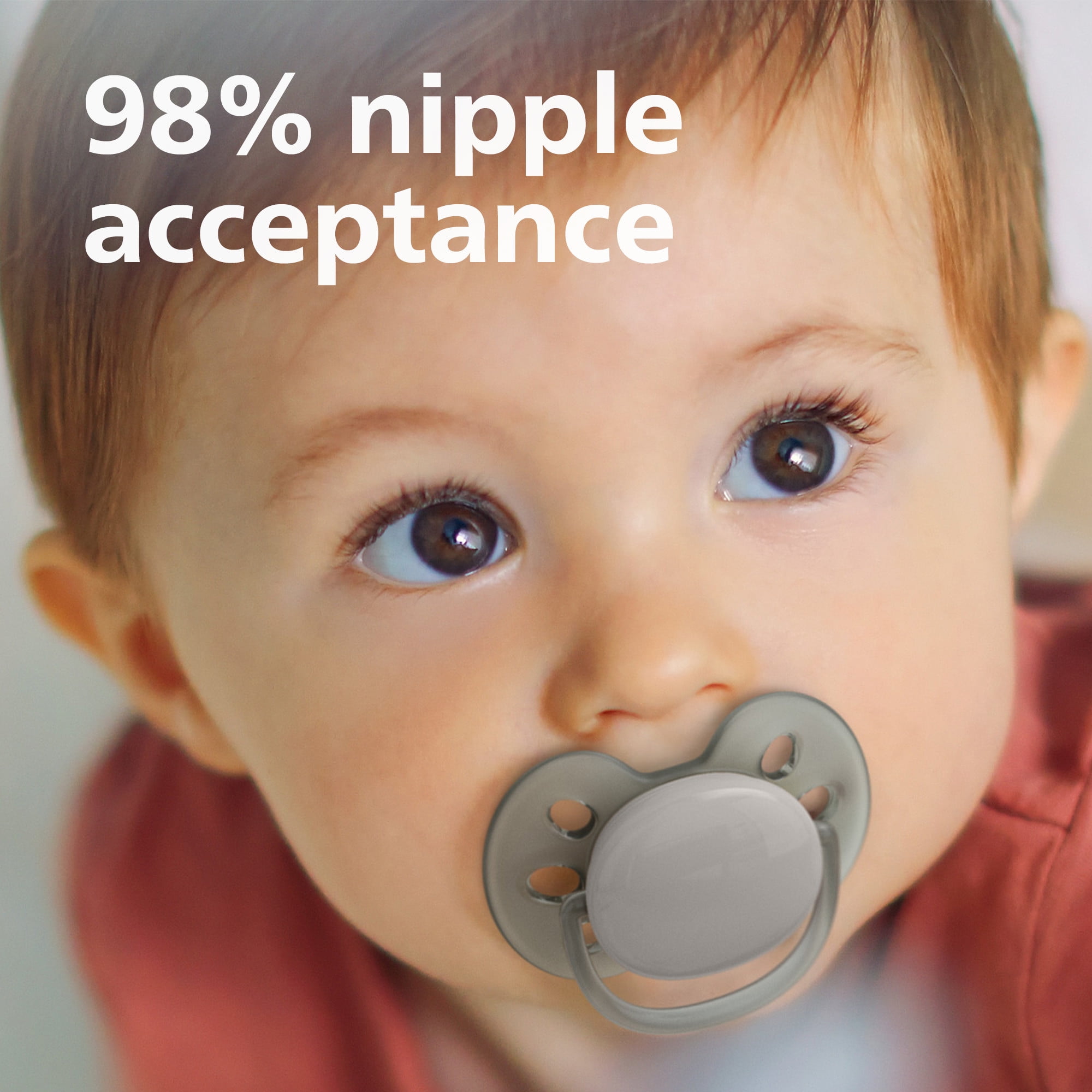 Philips Avent Ultra Soft Pacifier 6-18M, Misty Dawn / Silk Beige, 2 Pack SCF091/17