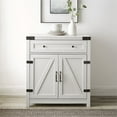 thumbnail image 4 of Armoire d'Accent de Porte de Grange de 30 Po en Blanc Brossé, 4 of 5