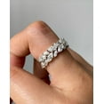 thumbnail image 5 of 2.03 CTW Marquise Cut Colorless Moissanite Double Row Half Eternity Wedding Band, Designer Stackable Bridal Band, Anniversary Gold Gift Ring, 5 of 5