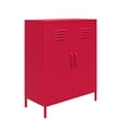 thumbnail image 5 of Novogratz Cache 2 Door Metal Locker-Style Storage Accent Cabinet, Magenta, 5 of 13