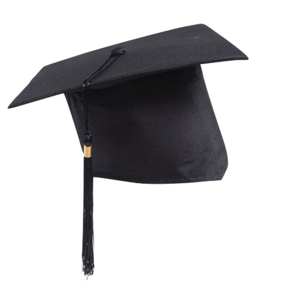 Graduation Cap Mortarboard with Tassel for Student Ceremony Classic Flat Top Square Academic Hat Unisex Adult Size