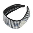 thumbnail image 4 of Unique Bargains 1 Pc Headband Plaid with Bow Hair Accessories Black, 4 of 5