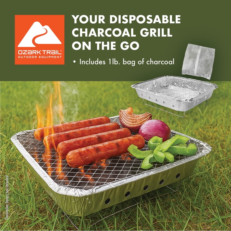 Ozark Trail Disposable Instant Charcoal Grill, 1 lb. Charcoal Content