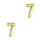 thumbnail image 1 of Wosthever Números de casa dorados, accesorios de marca de número, accesorio de marca de número para Hotel, casa, apartamento, número 7 Numero 7 2Conjunto, 1 of 6