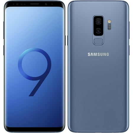 SAMSUNG Galaxy S9+ Plus G965U 64GB, Fully Unlocked Coral Blue (Scratch and Dent) (Used)