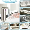 thumbnail image 4 of Clearance! Under $15 Automatic Soap Dispenser Stainless Touchless Soap Dispenser with 3 Adjustable Equipped Infrared Motion Sensor and Base Soap Dispen, 4 of 7