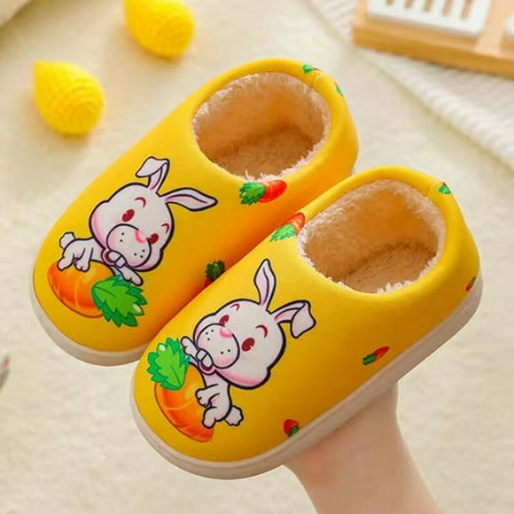 Dessin animé chambre pantoufles pour garçons coton hiver pantoufles pour enfants femmes maison pantoufles hiver chaud filles chaussures d'intérieur enfants