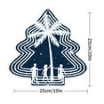 thumbnail image 3 of Stylish Metal Hanging Christmas Tree Wind Spinner - Festive Garden Decor with Palm Tree Design & Star Accents for Yard & Garden, 3 of 7