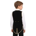 thumbnail image 6 of iiniim Girls Boys Velvet Waistcoat Tailcoat Gothic Steampunk Victorian Tuxedo Jacket Coat Black 10, 6 of 7