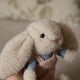 thumbnail image 4 of LLavero de peluche de conejito, llavero de animal relleno de conejo, decoraciones para mochila, colgante de bolso, regalo de Pascua para niños y adultos, ropa azul Adepaton WMPH-1289, 4 of 7