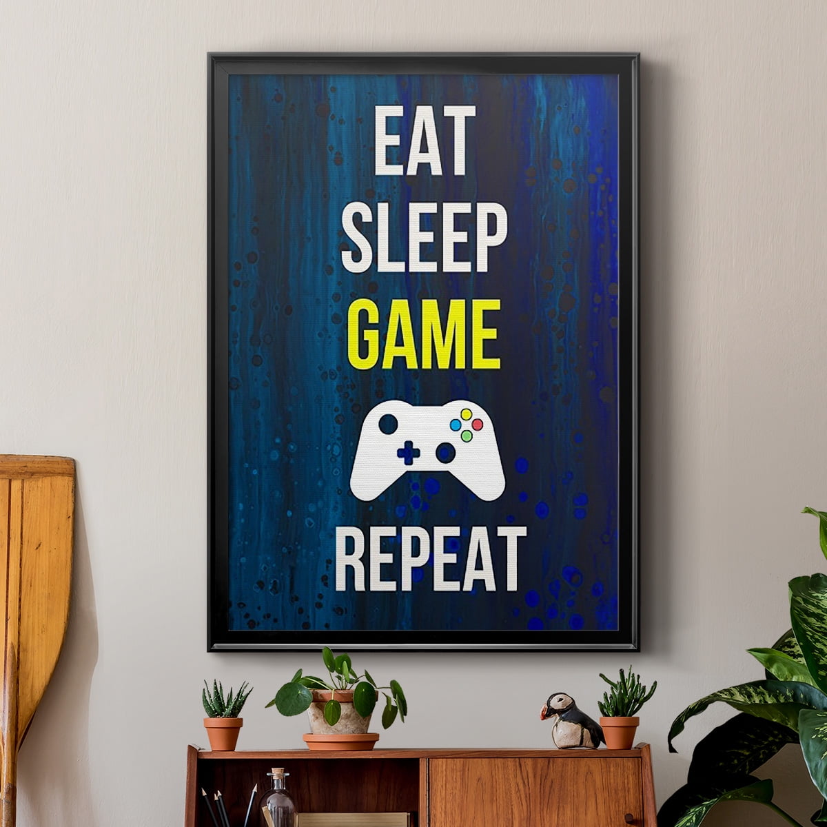 Gamer at Play V Premium Framed Print, in Gold, Black, or Silver - Ready to Hang