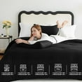 thumbnail image 6 of CozyLux Queen Comforter Set Black, 3 Pieces Solid Queen Comforter Breathable Quilted Style Bedding Sets, Luxury Soft Microfiber Down Alternative Comforter for All Season (1 Comforter & 2 Pillowcases), 6 of 6
