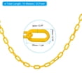 thumbnail image 2 of Unique Bargains 0.2' Diameter 33Ft Length Plastic Chain Barrier Safety Link Chain Stanchion for Crowd Control, Yellow, 2 of 5
