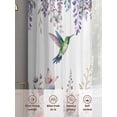thumbnail image 6 of Watercolor Floral Sheer Curtains 84 Inch Length 2 Panels Set, Spring Daisy Sunflowers Wisteria Hummingbird Voile Window Treatment Curtains Sheers Drapes for Bedroom/Living Room/Kitchen 52"x84"x2, 6 of 7
