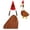 Brown, variant on 17 Inch Christmas Porch Goose Costume, Fuzzy Goose Outfit with Shawl & Bow Headband, Holiday Clothes for Lawn Goose Statue, Front Porch, Yard & Patio Decor