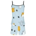 thumbnail image 5 of PNTUTB Women's Fashion Print Casual Sleeveless Tank Top with Comfortable Elastic Waist Shorts Homewear Pajama Set, 5 of 6