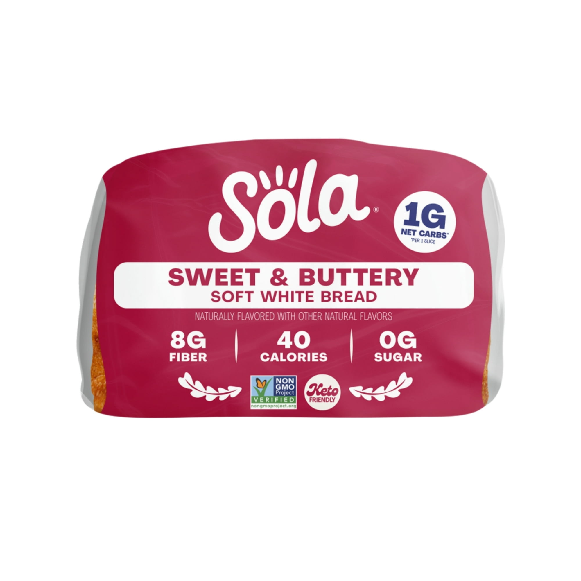 Sola Sweet & Buttery Sliced Bread, Soft White Bread, Non-GMO, 14 oz, Regular, Shelf-Stable