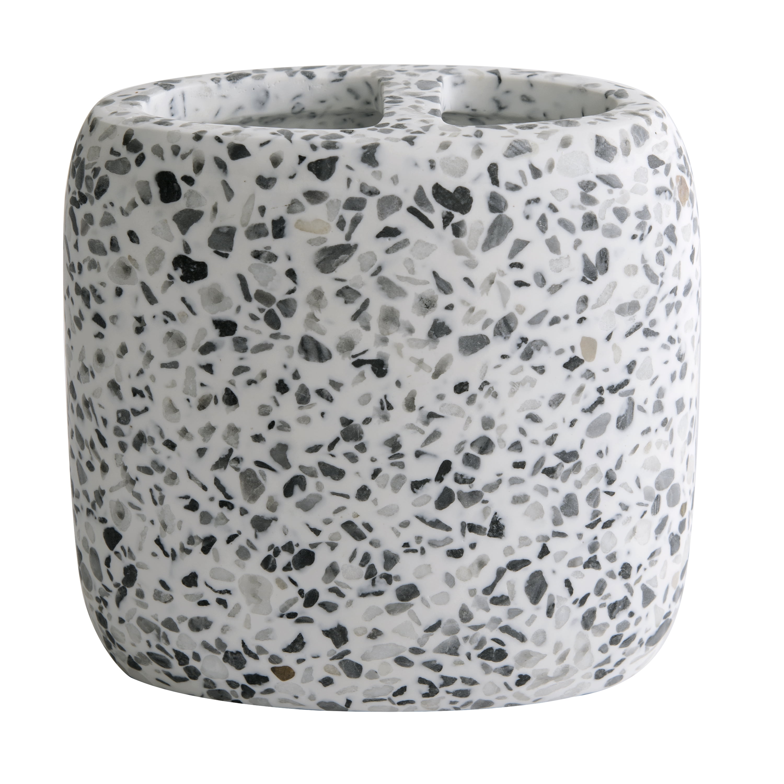 Better Homes & Gardens Terrazzo Textured Resin Toothbrush Holder in Greys