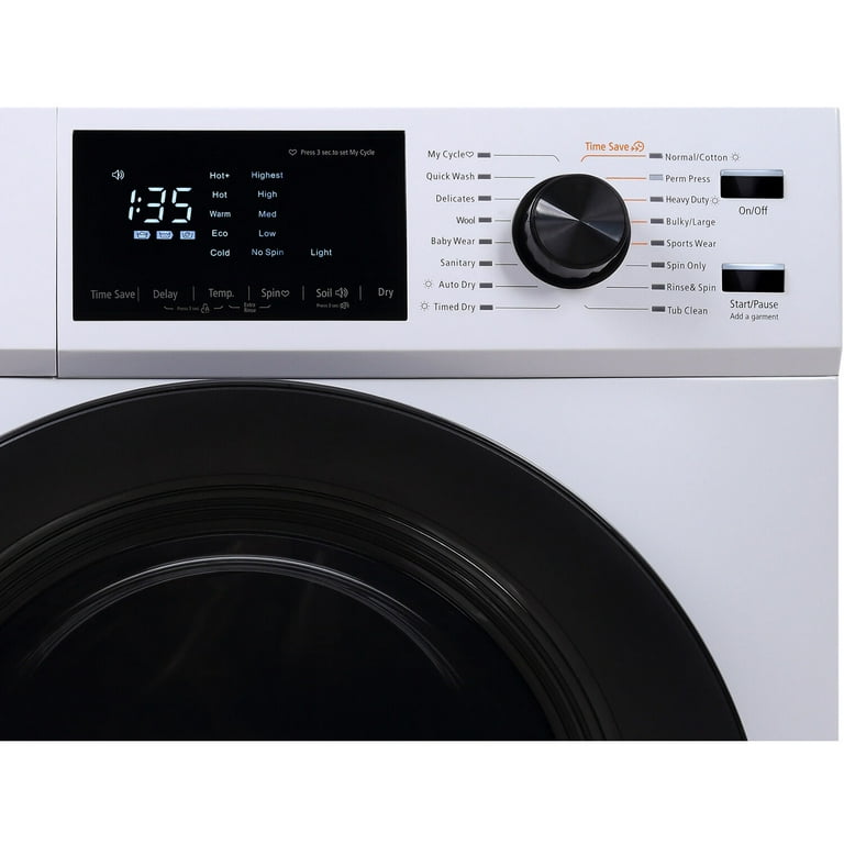 Magic Chef MCSCWD27W5 2.7 Cu Ft Front Load Washer And Dryer Combination White