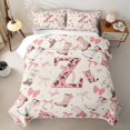 thumbnail image 2 of Erosebridal Pink Cowboy Boot Bow Letter Z Quilt King, Western Cow Print King Coverlet Set for Girls, 3-Piece, 2 of 7