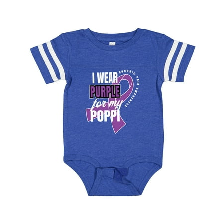 

Inktastic Chronic Pain I Wear Purple for My Poppi Gift Baby Boy or Baby Girl Bodysuit