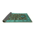 thumbnail image 2 of Ahgly Company Indoor Square Oriental Turquoise Blue Industrial Area Rugs, 6' Square, 2 of 4