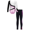 thumbnail image 2 of ZDHoor Tracksuit Set for Girl's Tank Biketard 2 Piece Sports Outfits Leotard with Leggings Dancewear Pink 10, 2 of 6