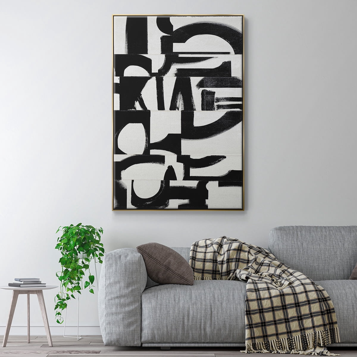 Prosperous Elements V10 Framed Premium Gallery Wrapped Canvas - Ready to Hang - 25 x 37 - Gold Floating Frame