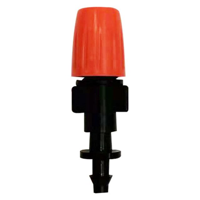 Boquilla atomizadora ajustable con cierre de un solo cabezal de color naranja con boquilla de riego conjunta para jardín, refrigeración de techos de patios y eliminación de polvo