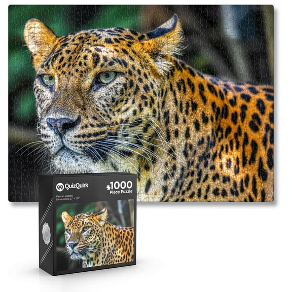 JigFun 1000 Piece Puzzle, Leopard Jigsaw Puzzle for Adults/Teens (Puzzle Saver Kit Included)