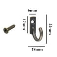thumbnail image 3 of 10 Pcs Vintage Coat Hooks Wall Mounted Cast Antique Hook Door Robe Clothes Hangings, 3 of 8