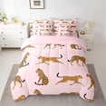thumbnail image 2 of Castle Fairy Kids Animal Leopard Bedding Comforter Set,Jungle Wildlife Full Bedding Set, 2 of 8
