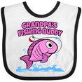 thumbnail image 3 of Inktastic Grandpa's Fishing Buddy (pink) Girls Baby Bib, 3 of 4