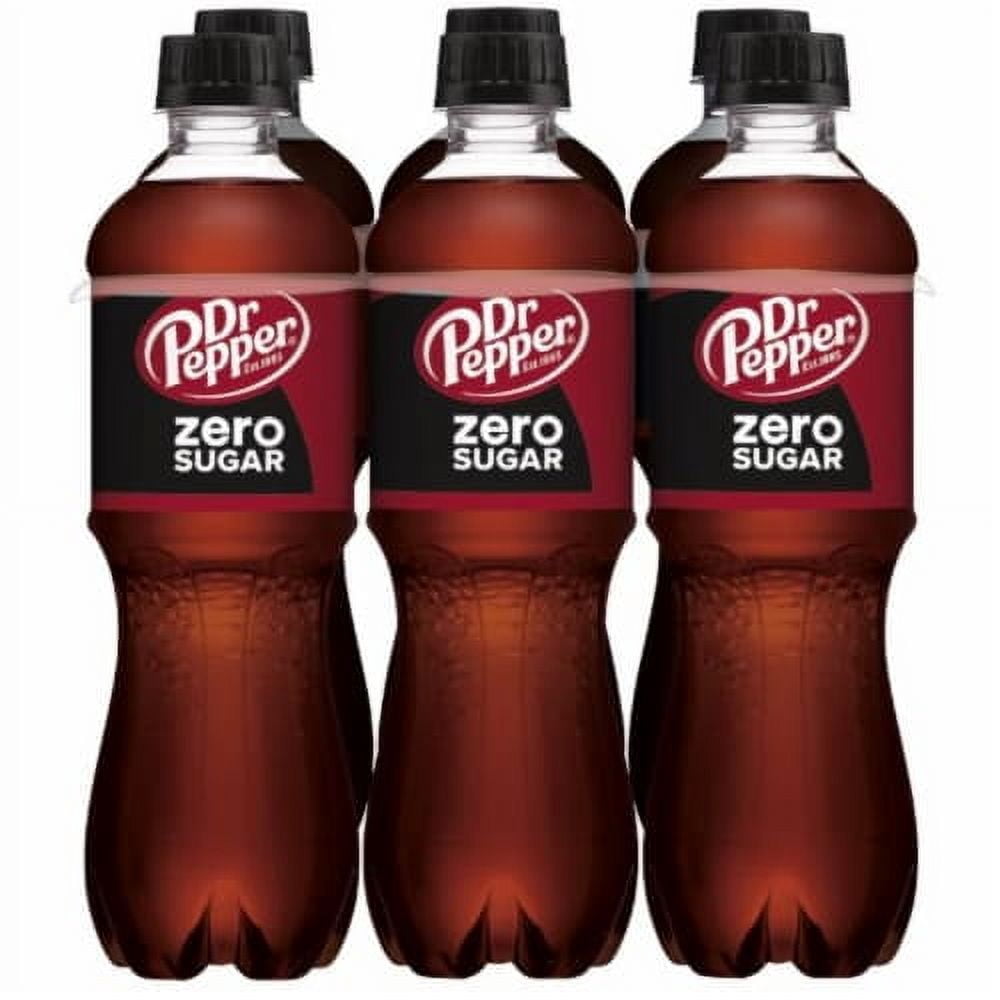 Pack of 2 - Dr Pepper Zero Sugar Soda Bottles 6 pk / 16.9 fl oz