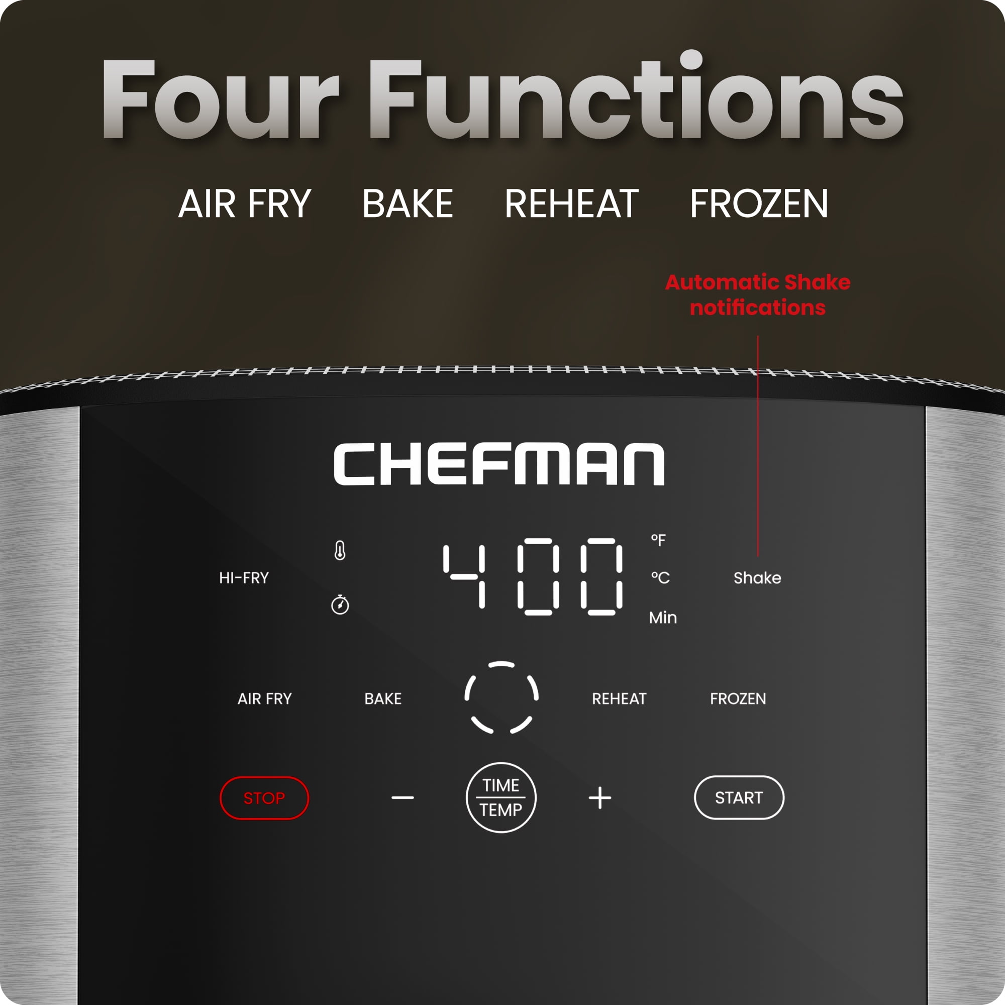 Chefman Turbofry Touch XL 8 Qt. Air Fryer With Digital Controls - Stainless Steel