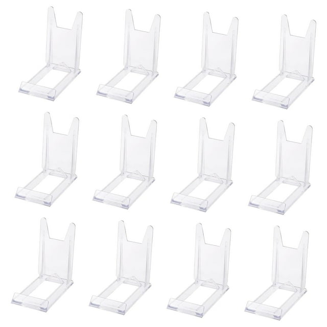 12 soportes para libros, caballete acrílico ajustable, soportes de exhibición de placas para tarjetas, obras de arte, arte de mesa, imágenes