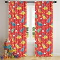 thumbnail image 5 of Blackout Kids Curtains,Colorful Dinosaur Red Pattern Childrens Insulated Curtains Set Of 2,Bedroom Essentials,Toddler Room Decor 42"x84", 5 of 5