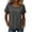 #0283-Dark Gray, variant on Short Sleeve Length Tops for Women Lace Patch Casual Dressy Blouses Trendy Shirts Round Neck Loose Fit Tunic Top