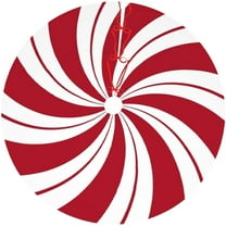 120cm Christmas Tree Skirt Swirl Candy Xmas Tree Skirts Christmas Tree Mat Plush Trees Skirts Christmas Tree Decoration Round Cover Rug
