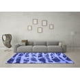 thumbnail image 3 of Ahgly Company Indoor Round Abstract Blue Modern Area Rugs, 5' Round, 3 of 4