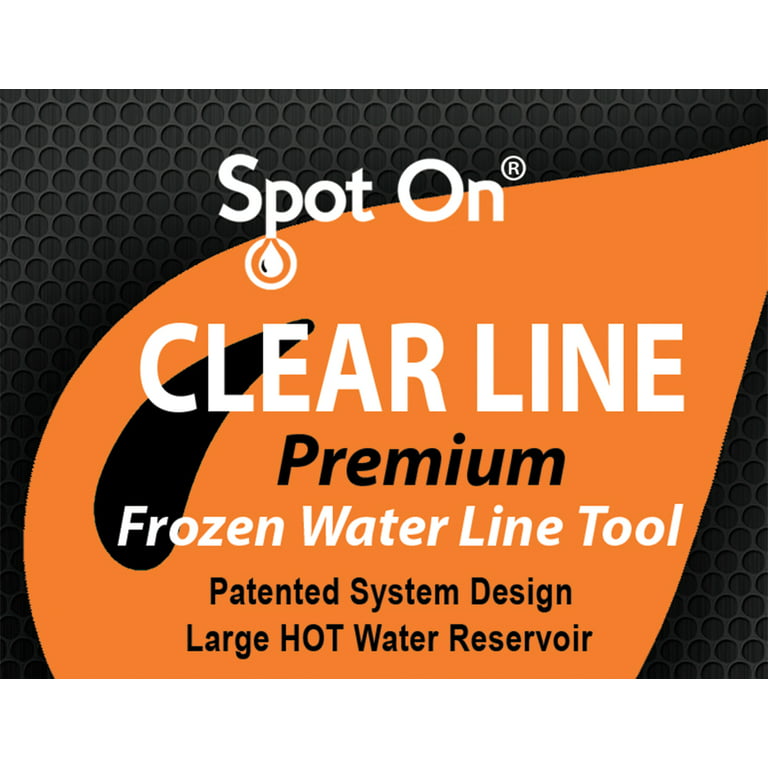 Clear Line Frozen Refrigerator Water Line Tool Patented Innovative New System Large Hot Water Reservoir 36 inch Firm Flex Tube Made in The USA